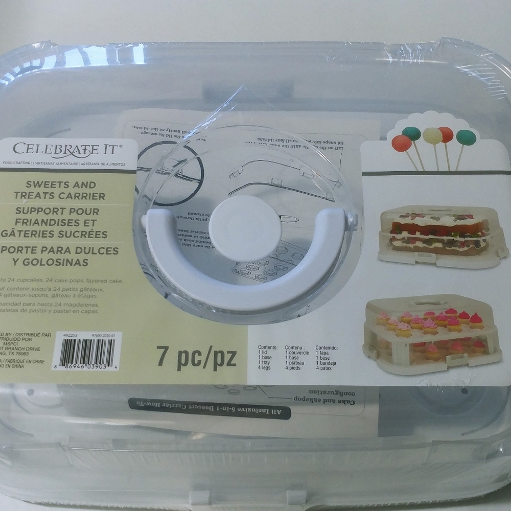 2 Tier Locking 24 Cupcake Cake Holder Carrier Storage Container